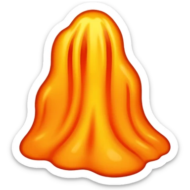 create an emoji of a little lava flow, no face just the lava, no volcano, something like a stain sticker
