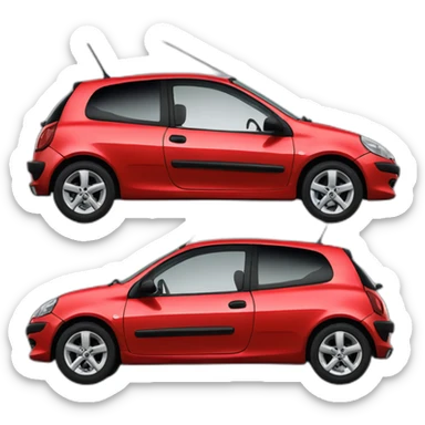 Renault clio red 2000 side view sticker
