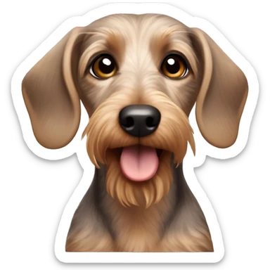 Cream wirehaired dachshund  sticker