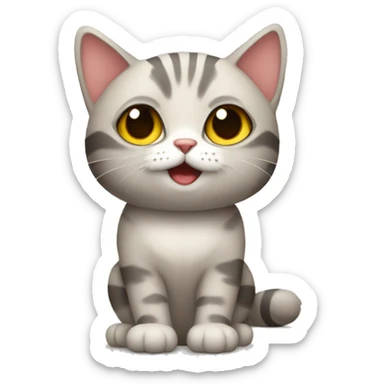 Gato listrado meio bengala sticker