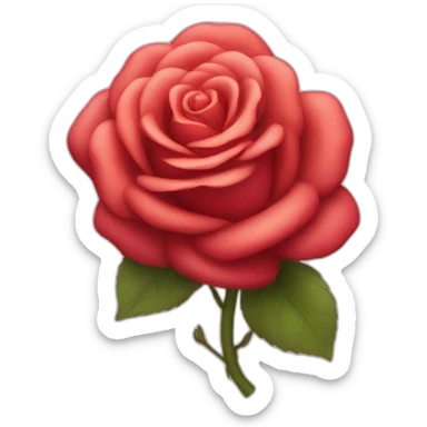 rose that looks exactly like the Apple rose emoji except on fire sticker