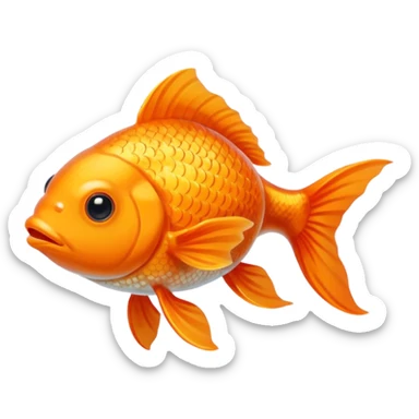 Goldfish with a year sticker