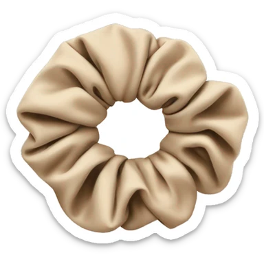 Beige scrunchie  sticker