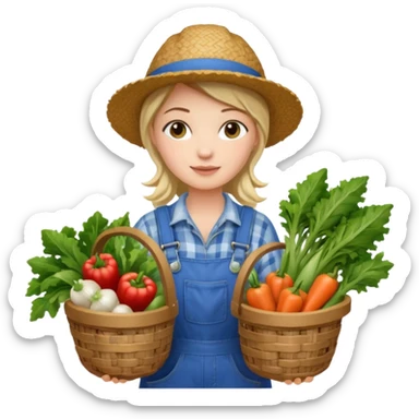 female farmer sticker