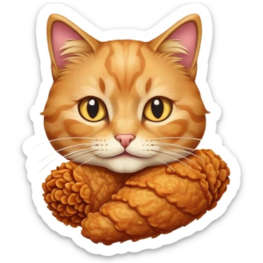 Chiken Crispy Cat  sticker