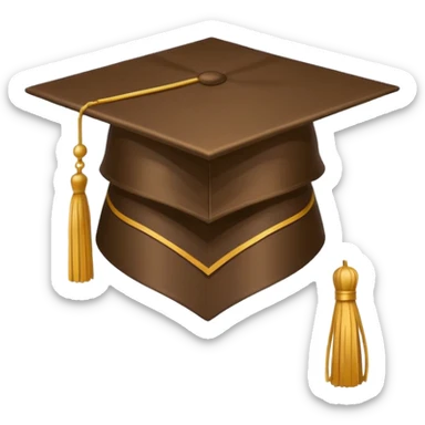I want a brown graduation cap with 2025 on the tassel  sticker