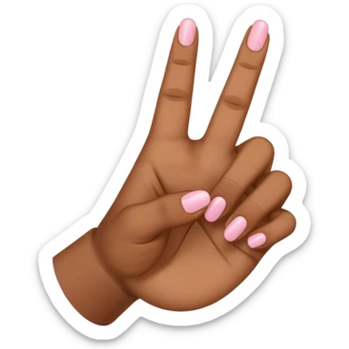 Brown skin hand with pinky out for a pinky promise sticker