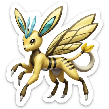Meloetta-Zeraora-Beedrill-Manectric-Palkia-Cresselia-fusion sticker