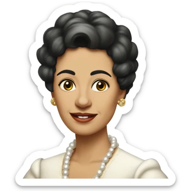 Lola Rodríguez de Tió was the first Puerto Rican-born woman poet to establish herself a reputation as a great poet throughout all of Latin America. short hair. pearls. sticker