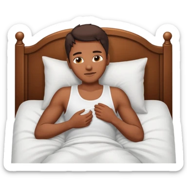 Masculine woman spooning in bed sticker