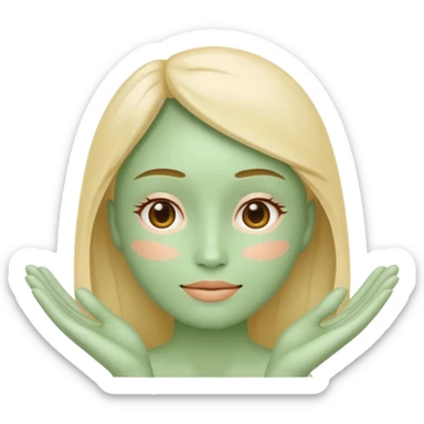 Minimal wellness emoji representing tighter skin and firmness,
subtle lifting effect, smooth contours, calm and natural,
no beauty or cosmetic symbols, soft sage green color palette sticker