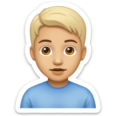 realistic portrait of light skin sticker