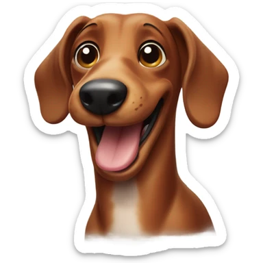 Sausage dog smiling sticker