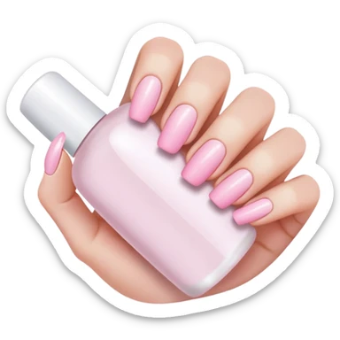light pink duck nails  sticker