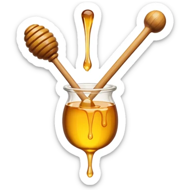 wooden honey dipper sticker