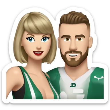 taylor swift and travis kelce  sticker