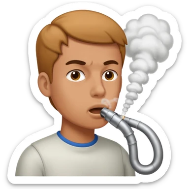 A nose that inhales exhaust fumes with power sticker