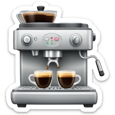 espresso machine in the style of iOS emoji sticker