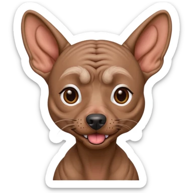 Xoloitzcuintle Dog crazy expression sticker