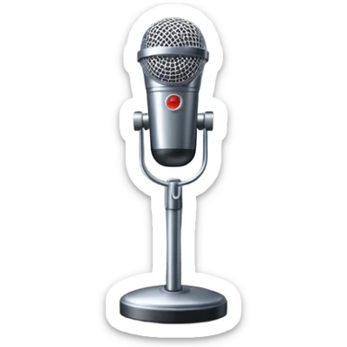 stage spotlight shining on a microphone sticker