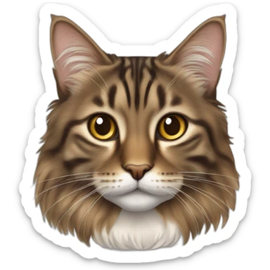 brown-tabby-norwegian-forest-cat sticker