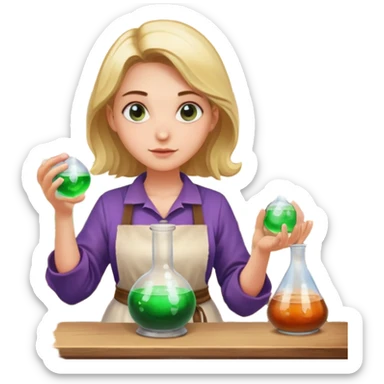 woman potion alchemist sticker