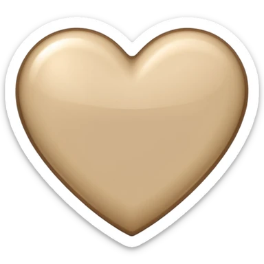 beige color heart emoji sticker