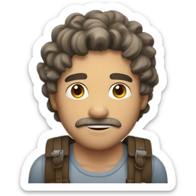 Hombre con los brazos encima de la cabeza sticker