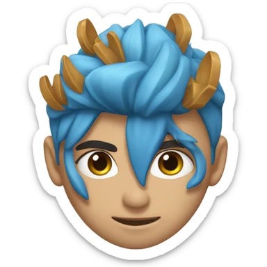 corazón flechado azul  sticker