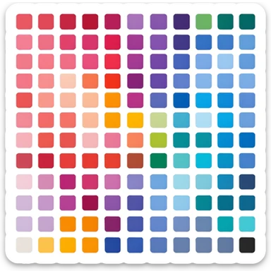pantone color palete sample  sticker