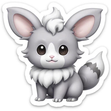 Minccino-Espurr-Cinccino-creature-hybrid sticker