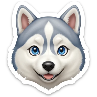 Happy siberian husky sticker