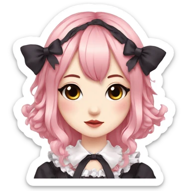 Edgy Kawaii Cute Beautiful Elegant Pretty Anime Punk Lolita Catgirl sticker
