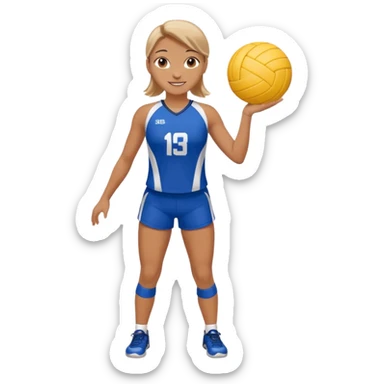 volleyball girl full body sticker