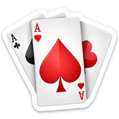spinning playing card that switches between ace of spades, ace of hearts, ace of clubs, and ace of diamonds each rotation sticker