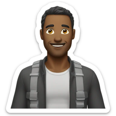 Man who is doing pompe sticker