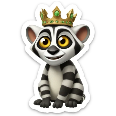 King Julian from Madagascar sticker
