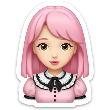Fiyonklu ve pembe lolita fakat erkek giyisin sticker
