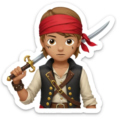 Un pirate ados de 14 ans qui adore combattre en épée sticker