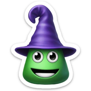 a cocky and smug chess pawn with a wizard hat, smiling sticker