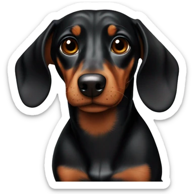 black and brown dachshund  sticker