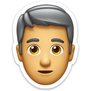 Cara con ojos cerrados y mejillas infladas  sticker