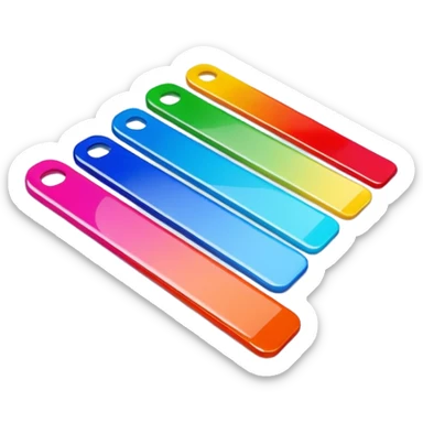 3D colour swatch sticker
