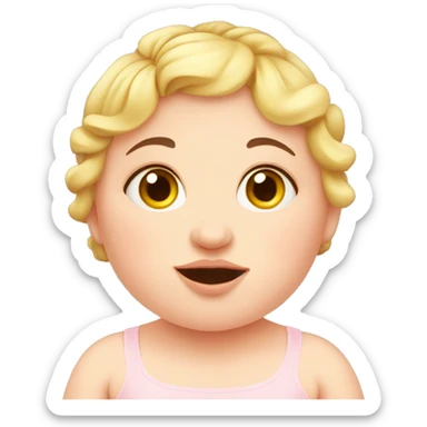 Overweight baby girl europe sticker