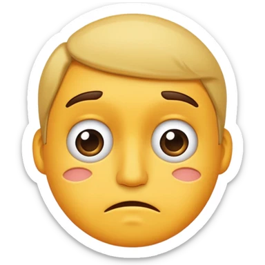 Embarrassed face sticker
