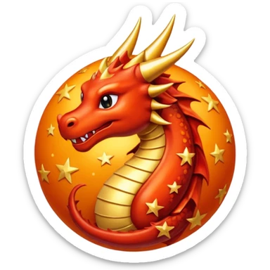 El emoji de la esfera del dragón sticker