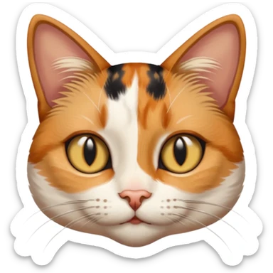 Cat with almond-shaped eyes with vertical slit pupils sticker