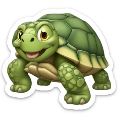 tortue avec une tête de chat sticker