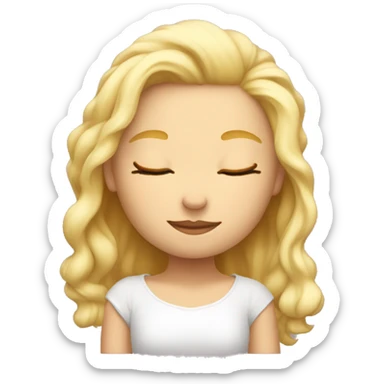 The blonde is sleeping sweetly sticker