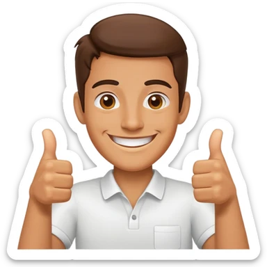 Double thumbs up sticker